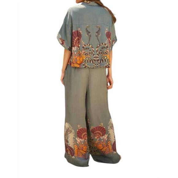 NEW CAROLINA K women's kimono top in gray coral reef - Picture 4 of 4